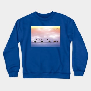 Elephants on the Wires Crewneck Sweatshirt